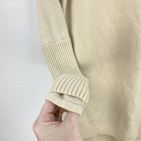 Athleta Merino Nopa Tunic Sweater Womens XS 100% Merino Extra Fine Wool IVORY - Picture 3 of 10